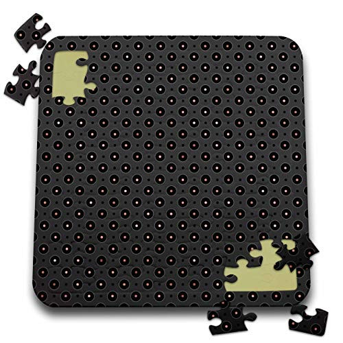 3dRose Contemporary Pink Gray and Black Dots in Circles Pattern - Puzzles -pzl_335924_2-