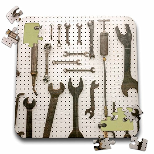 3dRose Display of Old Tools Joliet Illinois USA. Route 66 - Puzzle 10 by 10-inch -pzl_230769_2-