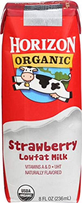 HORIZON ORGANIC Organic Milk 1 percent Strawberry Aseptic 8 Fluid Ounce