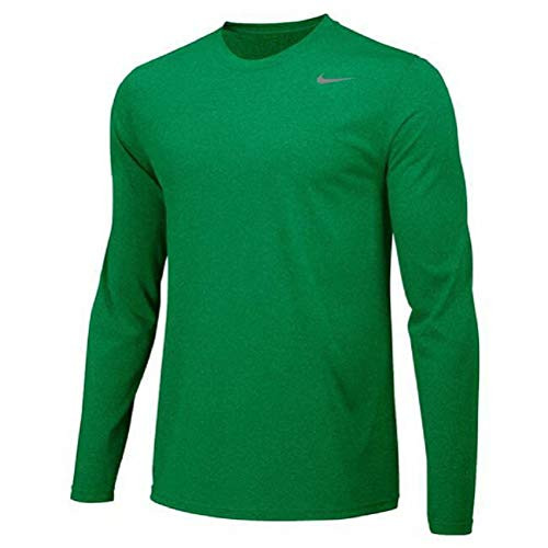 Nike Boys Legend Long Sleeve Athletic T-Shirt -Kelly Green Youth - Medium-