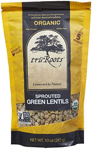 TruRoots - Organic Sprouted Green Lentils 10 Ounces