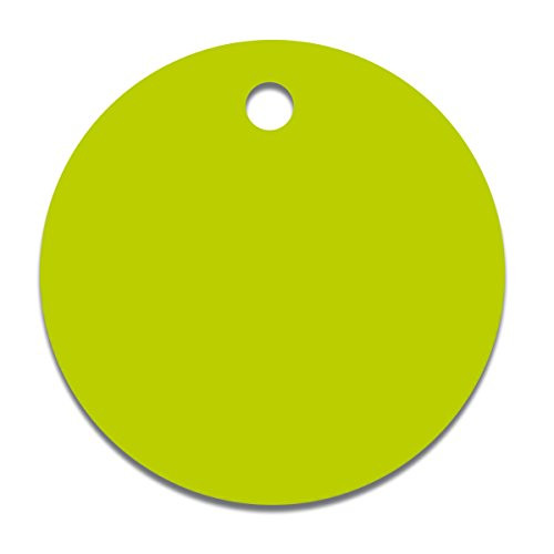 Accuform TDG211YL Accu-Ply Plastic Blank Identification Tag Circle 1 inch Diameter Yellow -Pack of 25-