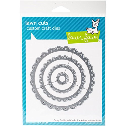 Lawn Fawn Lawn Cuts Custom Craft Die LF1321 Fancy Scalloped Circle Stackables
