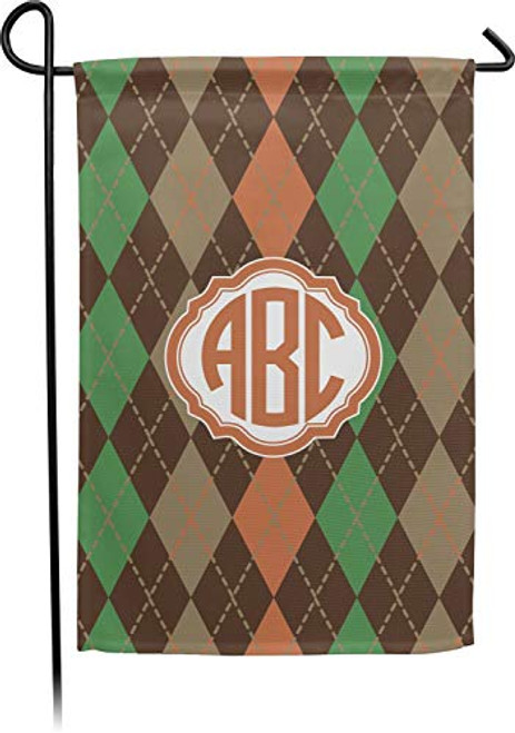 RNK Shops Brown Argyle Single Sided Garden Flag -Personalized-