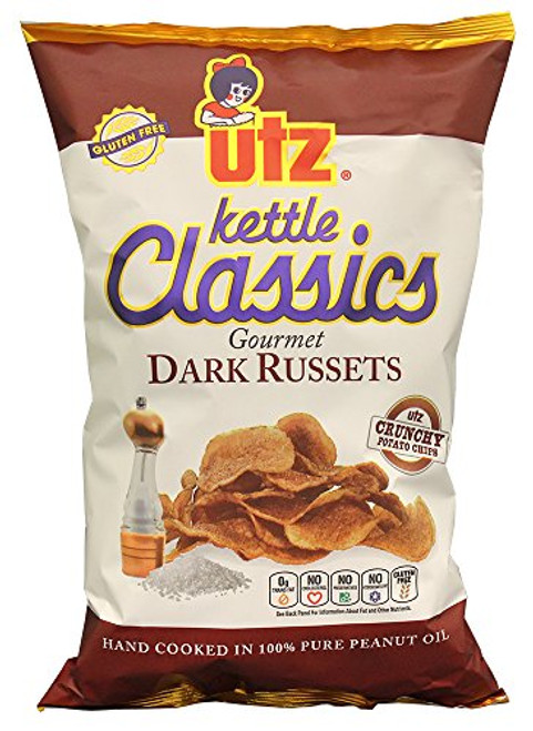 Utz Kettle Classics Potato Chips Gourmet Dark Russet 8 oz