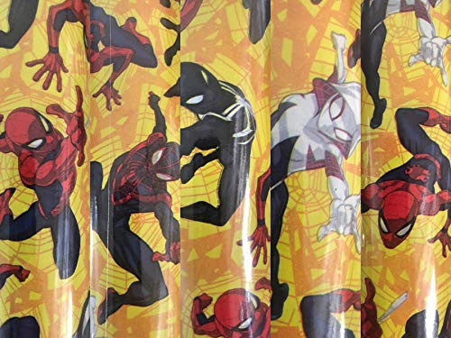 1 Roll Yellow Spider-Man Into The Spider-Verse Birthday Gift Wrapping Paper 22.5 sq ft