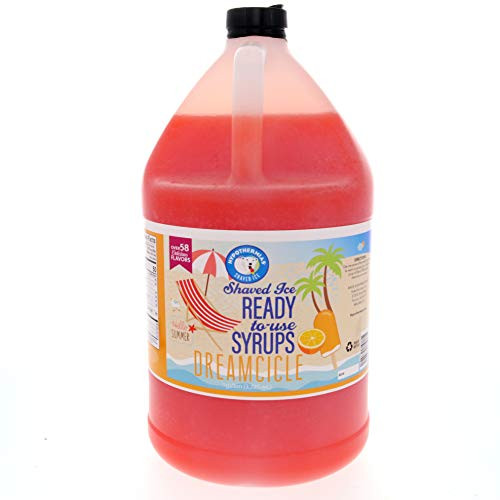 Dreamcicle Ready to Use Shaved Ice or Snow Cone Syrup Gallon -128 Fl. Oz-