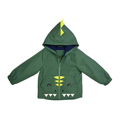 Carters Baby Boys Fleece Lined Midweight Jacket Happy Green Dino 12MO