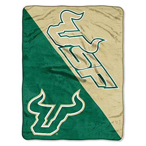 The Northwest Company South Florida Bulls  inchHalftone inch Micro Raschel Throw Blanket 46 inch x 60 inch  Green