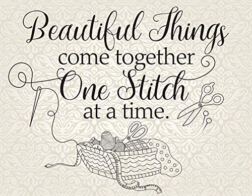 Canvas - Beautiful Things Come Together One Stitch At A Time - Choose Unframed Poster or Canvas - Great Craft Room Decor and Gift for Quilters Seamstresses Tailors and Sewing Addicts Under 25 Canvas - Beautiful Things Come Together One Stitch At A Time - Choose Unframed Poster or Canvas - Great Craft Room Decor and Gift for Quilters Seamstresses Tailors and Sewing Addicts Under 25