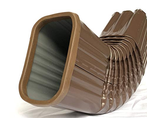 Aluminum Downspout Elbow 3x4 Brown with DSC