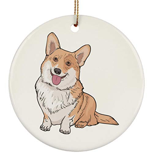 Pembroke Welsh Corgi Dog Christmas Tree Ornaments Decorations Dog Lover Gifts R8260 Circle Pembroke Welsh Corgi Dog Christmas Tree Ornaments Decorations Dog Lover Gifts R8260 Circle