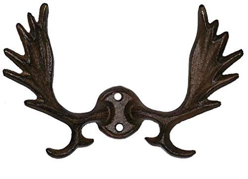 TLT Sold Cast Iron Double Wall Hook Moose Rack