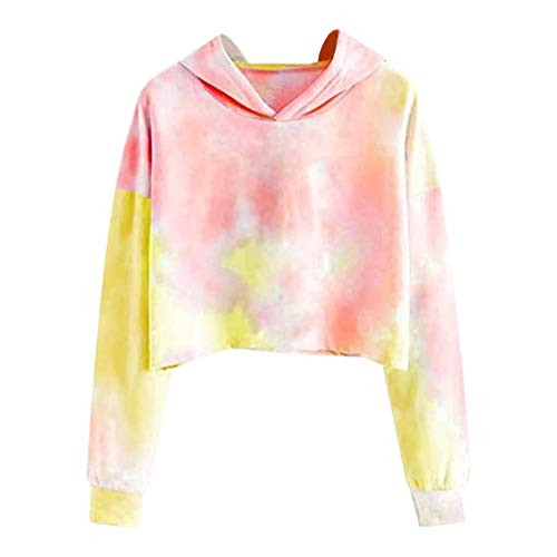Womens Lightweight Tie Dye Hoodie Sweatshirts Casual Long Sleeve Pullover Hooded Tops Yellow Womens Lightweight Tie Dye Hoodie Sweatshirts Casual Long Sleeve Pullover Hooded Tops Yellow