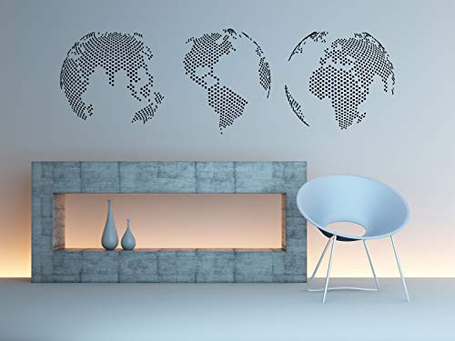 Earth Planet World Map Wall Vinyl Sticker Car Mural Decal Art Decor LP5601
