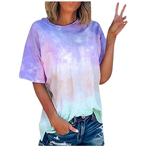 T-Shirts for WomenWomens V Neck T Shirts Short Sleeve Side Split Summer Casual Tops