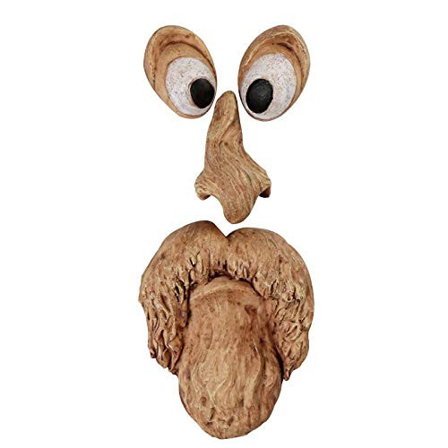 Leirke Old Man Tree Hugger - Garden Peeker Yard Art - Outdoor Tree Hugger Sculpture Whimsical Tree Face Garden Decoration-Brown1PC-