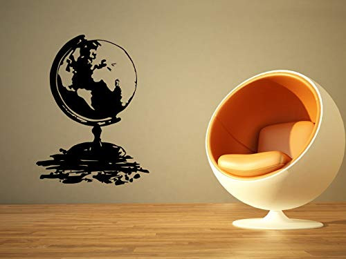 Wall Sticker World Map Continents Land Earth Globe Vinyl Mural Decal Art Decor EH3061
