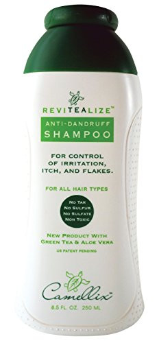 ReviTeaLize Natural Anti-Dandruff shampoo with Green Tea  and  Aloe Vera Free of Sulfate Coal Tar Sulfur or Drying salt