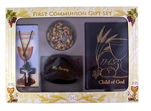 First Communion Gift Set Child of God with Prayer Book, Rosary, and Crucifix Necklace First Communion Gift Set Child of God with Prayer Book, Rosary, and Crucifix Necklace