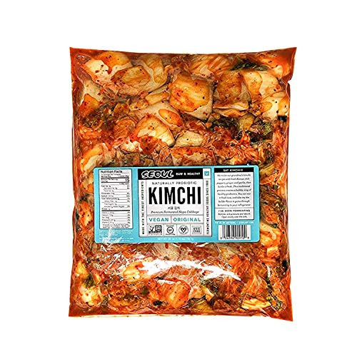 Lucky Foods Seoul Kimchi -Pack of 1- Authentic Made to Order Korean Kimchi -Vegan 28 oz- Plant Based - Vegan - Gluten-Free - Kosher Certified