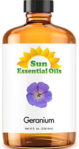 Geranium Essential Oil -Huge 8oz Bottle- Bulk Geranium Oil - 8 Ounce