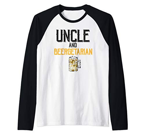 Craft Beer Gifts for Uncle Men Uncle and Beergetarian Shirt Raglan Baseball Tee