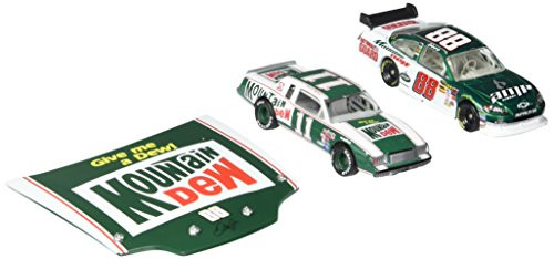 Dale Earnhardt Jr. 88 Winners Circle Mountain Dew Old School/New School 1/64 Scale Diecast with Hood Magnet Dale Earnhardt Jr. 88 Winners Circle Mountain Dew Old School/New School 1/64 Scale Diecast with Hood Magnet