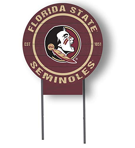 KH Sports Fan Florida State Seminoles 20 inchx20 inch Circle Lawn Sign Team Color