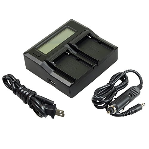 Kapaxen Dual-Channel LCD Charger for Sony Sony NP-F970, NP-F960, NP-F950, NP-F770, NP-F750, NP-F570, NP-F550 Camcorder Batteries