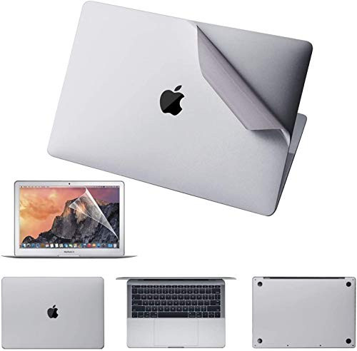 Premium 5-in-1 MacBook Full Body 3M Protective Skin Decals Stickers for MacBook Pro 15.4 inch with Retina Display Model A1398 2012-2015 Released - Sliver