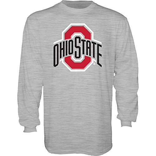 Blue84 NCAA Ohio State Buckeyes Mens Long Sleeve T Shirt Gray Icon Ohio State Buckeyes Gray Large -TLFR_ICON_HTR- Blue84 NCAA Ohio State Buckeyes Mens Long Sleeve T Shirt Gray Icon Ohio State Buckeyes Gray Large -TLFR_ICON_HTR-