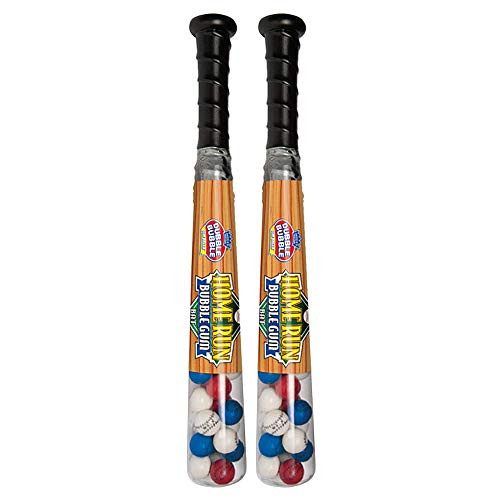 Dubble Bubble Gumball Filled Home Run Baseball Bats Stocking Stuffer for Boys 14 Inches Set of 2