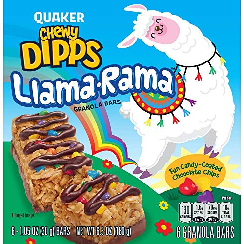 Quaker Chewy Dipps Llama Rama Granola Bars - 6ct -Pack of 4- Quaker Chewy Dipps Llama Rama Granola Bars - 6ct -Pack of 4-