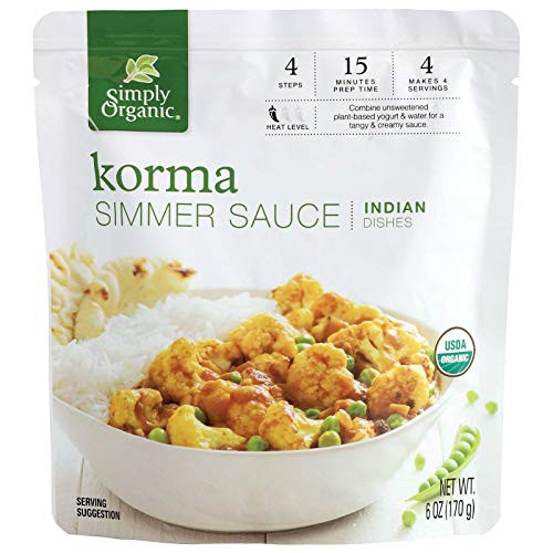 Simply Organic Korma Simmer Sauce Certified Organic - 6 oz - Pack of 6 Simply Organic Korma Simmer Sauce Certified Organic - 6 oz - Pack of 6