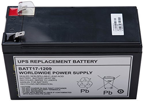 Worldwide Power Supply UPS Replacement Battery for APC UPS Models BE650G BE750G BR700G RBC17 -BATT17-1209-