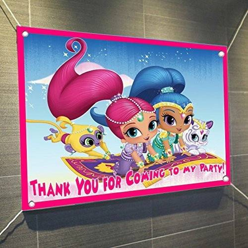 Shimmer and Shine Banner Large Vinyl Indoor or Outdoor Banner Sign Poster Backdrop, party favor decoration, 30" x 24", 2.5' x 2 Genies Shimmer and Shine Banner Large Vinyl Indoor or Outdoor Banner Sign Poster Backdrop, party favor decoration, 30" x 24", 2.5' x 2 Genies