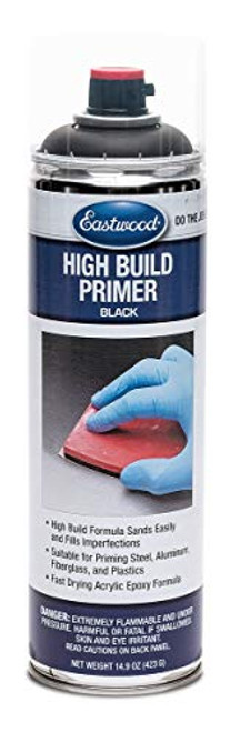 Eastwood High Build Primer 500ml Can - Black Aerosol for Steel Aluminum Plastics