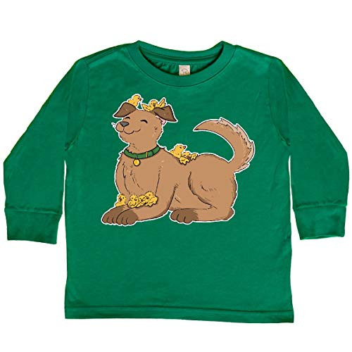 inktastic Cute Brown Dog with Toddler Long Sleeve T-Shirt 3T Kelly Green 3a349 inktastic Cute Brown Dog with Toddler Long Sleeve T-Shirt 3T Kelly Green 3a349