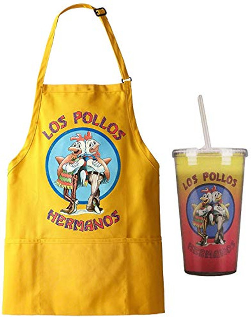 Breaking Bad Los Pollos Hermanos Cup and Apron Yellow Breaking Bad Los Pollos Hermanos Cup and Apron Yellow