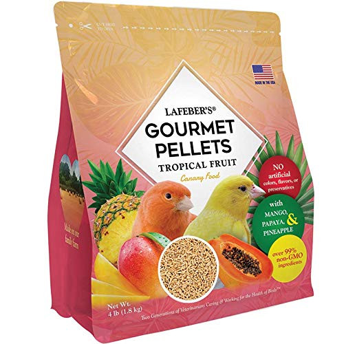 LAFEBERS Premium Tropical Fruit Pellets Pet Bird Food Made with Non-GMO and Human-Grade Ingredients for Canaries 4 lbs LAFEBERS Premium Tropical Fruit Pellets Pet Bird Food Made with Non-GMO and Human-Grade Ingredients for Canaries 4 lbs