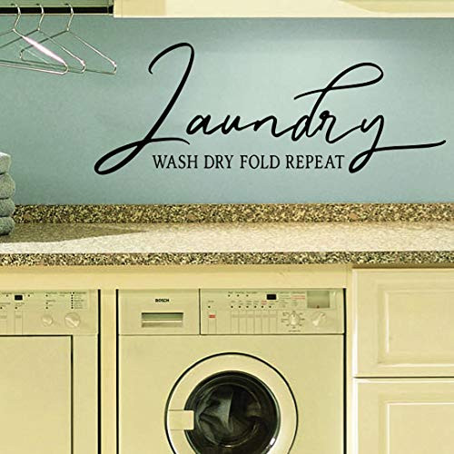 Laundry Wash Dry Fold Repeat Vinyl Wall Words Decal Sticker Graphic Laundry Wash Dry Fold Repeat Vinyl Wall Words Decal Sticker Graphic