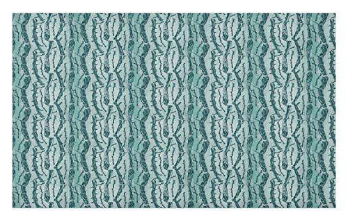 Lunarable Tree Doormat Abstract Thin Dry Tree Branches Detailed Hand Drawing Illustration Decorative Polyester Floor Mat with Non-Skid Backing 30 inch X 18 inch Cadet Blue Pale Grey