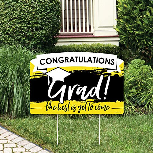 Big Dot of Happiness Yellow Grad - Best is Yet to Come - Yellow Graduation Party Yard Sign Lawn Decorations - Congratulations Party Yardy Sign Big Dot of Happiness Yellow Grad - Best is Yet to Come - Yellow Graduation Party Yard Sign Lawn Decorations - Congratulations Party Yardy Sign