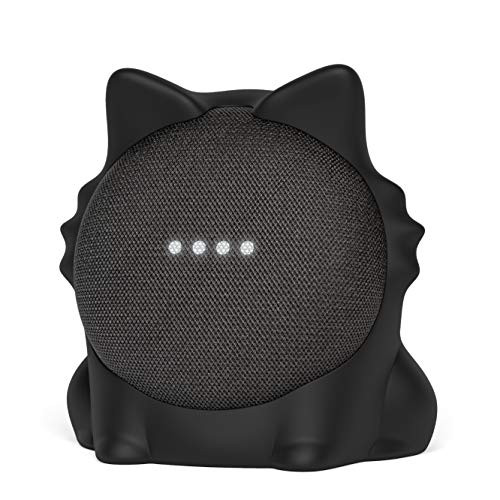 Odd-on Caat - Adorable Cat Stand for Google Home Mini -1st Gen- and Google Nest Mini -2nd Gen- - -Black-