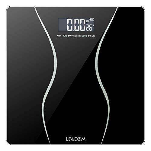 Home Digital Scale Body Weight Scale Electronic Scale Portable Personal Fat Scale Built-in Battery Weighing Black HD Backlit LCD Display 180KG