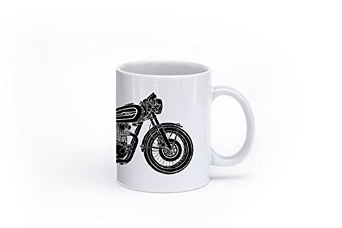 KillerBeeMoto 11 Oz Coffee Mug Limited Release Vintage Yamaha XS 650 Japanese Cafe Racer Side View Coffee Mug -White- KillerBeeMoto 11 Oz Coffee Mug Limited Release Vintage Yamaha XS 650 Japanese Cafe Racer Side View Coffee Mug -White-