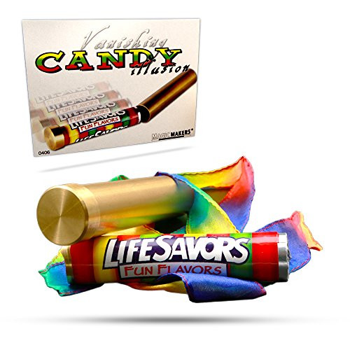 Magic Makers Vanishing Candy Illusion - Candy Into Silk Streamer Magic Trick