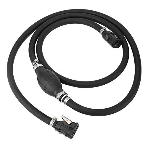 Fuel Line Assembly 3/8 inch Marine Outboard Boat Motor RVs Fuel Gas Hose Line Assembly with Primer Bulb Steel Hose Clamps 7FT