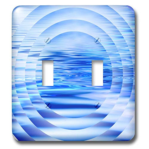 3dRose lens Art by Florene - Digital Painting - Image of Circles Of Blue Water Abstract - double toggle switch -lsp_300677_2- 3dRose lens Art by Florene - Digital Painting - Image of Circles Of Blue Water Abstract - double toggle switch -lsp_300677_2-